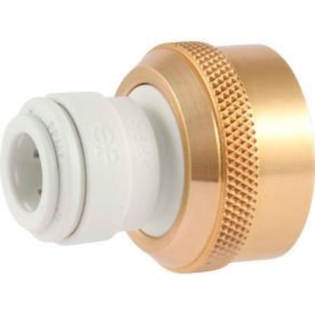 RELIANCE WORLDWIDE John Guest Brass Female Connector (Garden Hose) 3/8'' x 3/4'' - 11.5 NH - Pack of 10 NC2258